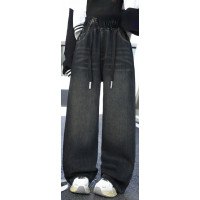 Джинсы багги Bailong теплые широкие для мальчика 11-17 лет багги на флисе , Синий 164