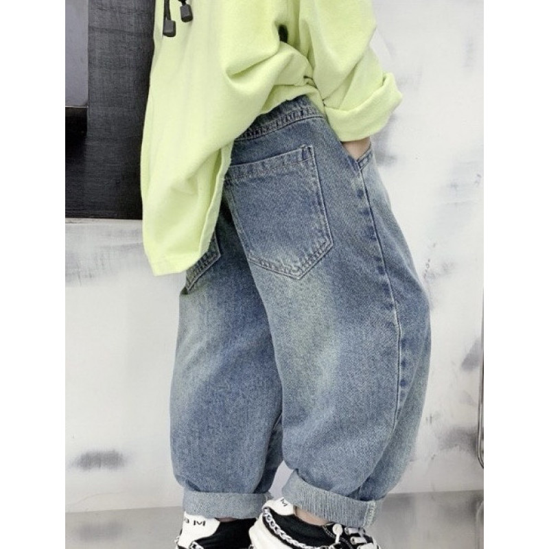 Джинсы Alder багги широкие для мальчика 4-7 лет скейтеры , 98, Голубой