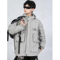 Куртка TH&TZ демисизонная для мальчика 8-11 лет , Серый,  128