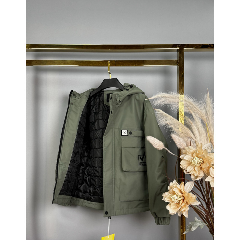 Куртка TH&TZ демисизонная для мальчика 8-11 лет , Хаки,  146