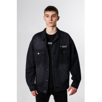 Куртка джинсовая PANDA мужская пиджак , Черный, XXXL