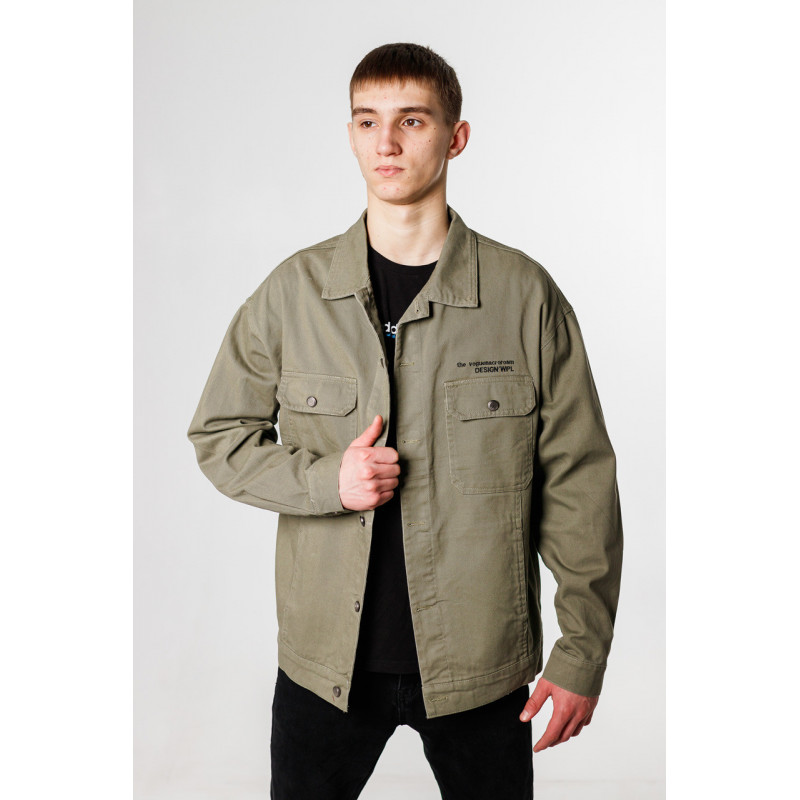 Куртка джинсовая PANDA мужская пиджак , Хаки, XXXL