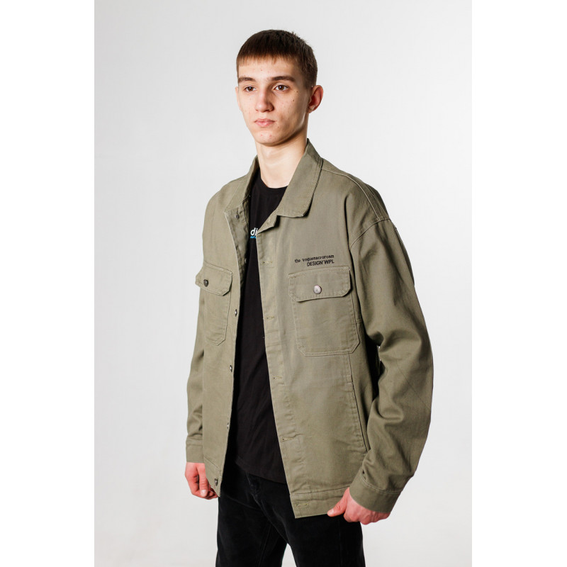 Куртка джинсовая PANDA мужская пиджак , Хаки, XXL