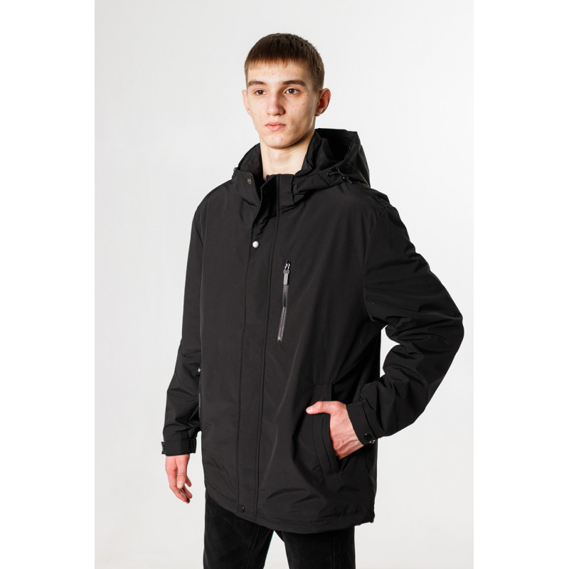 Куртка мужская Panda демисезонная большие размеры 52-60 р-ра , Черный, 4XL