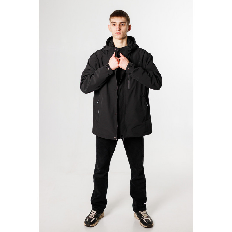 Куртка мужская Panda демисезонная большие размеры 52-60 р-ра , Черный, 6XL