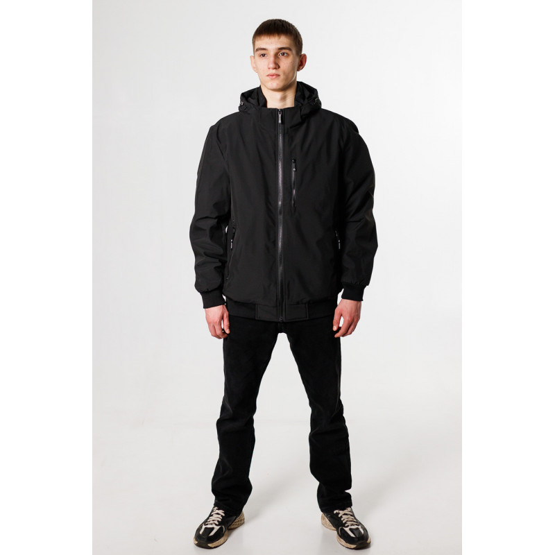 Куртка мужская Panda демисезонная манжет большие размеры 52-60 р-ра , Черный, XXL