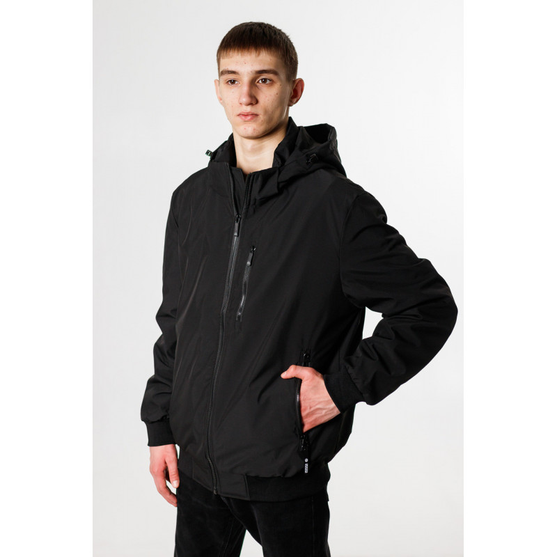 Куртка мужская Panda демисезонная манжет большие размеры 52-60 р-ра , Черный, 6XL