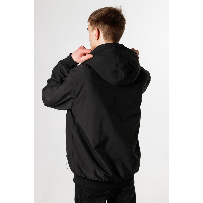 Куртка мужская Panda демисезонная манжет большие размеры 52-60 р-ра , Черный, XXXL