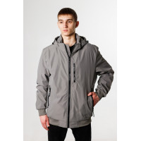 Куртка мужская Panda демисезонная манжет большие размеры 52-60 р-ра , Серый, 5XL
