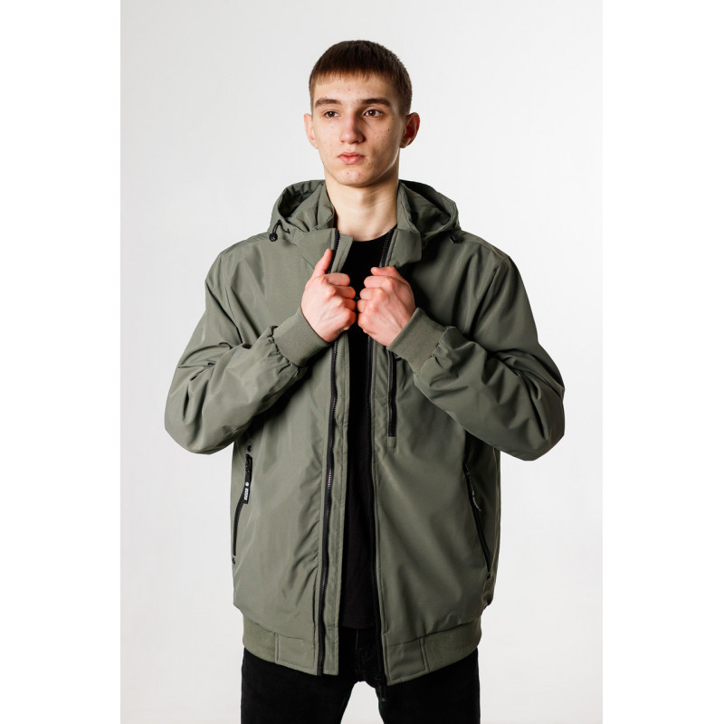 Куртка мужская Panda демисезонная манжет большие размеры 52-60 р-ра , Оливковый, 4XL