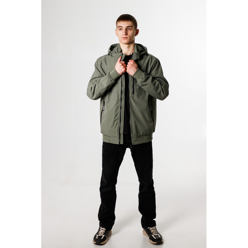 Куртка мужская Panda демисезонная манжет большие размеры 52-60 р-ра , Оливковый, 5XL