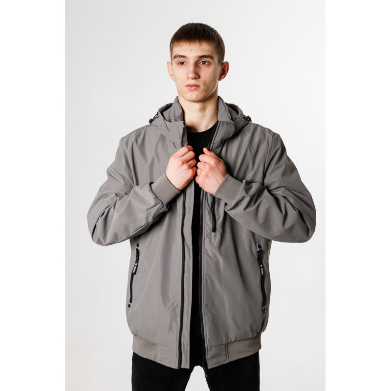 Куртка мужская Panda демисезонная манжет большие размеры 52-60 р-ра , Серый, XXL