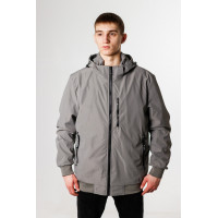 Куртка мужская Panda демисезонная манжет большие размеры 52-60 р-ра , Серый, XXXL