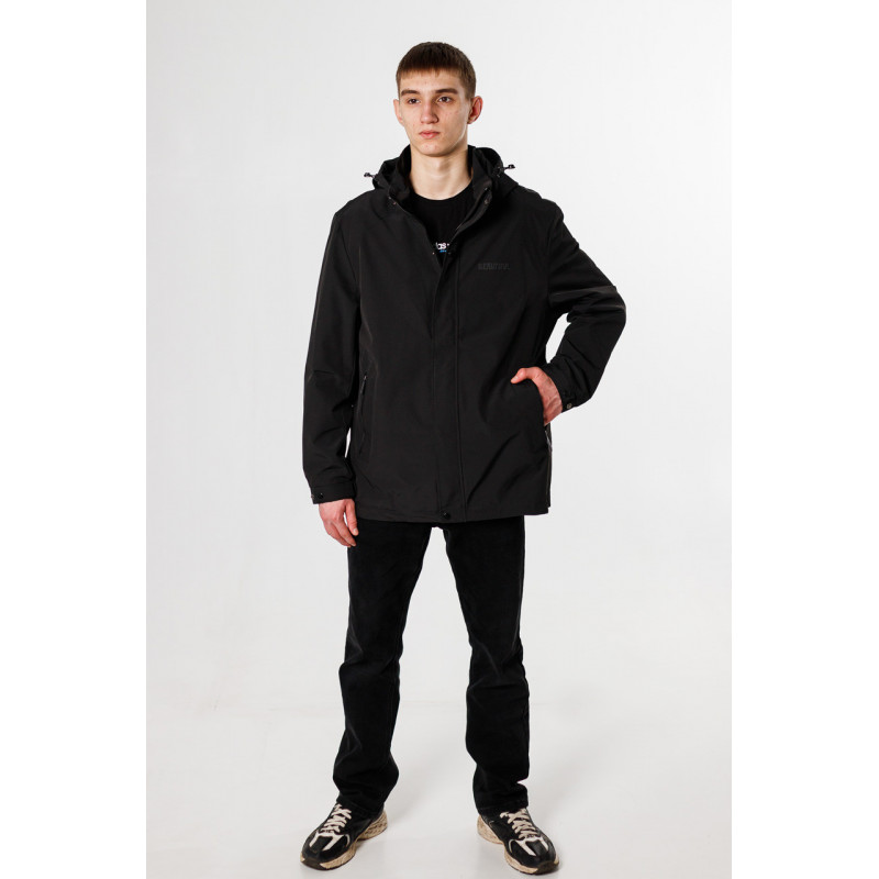 Ветровка мужская Panda большие размеры 52-60 р-ра , Черный, XXL