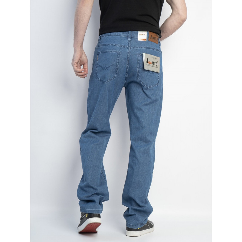 Джинсы Jmts мужские брюки летние облегченные , 36  Синий