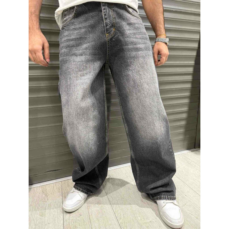 Джинсы  John Lucca мужские широкие багги.принт , 29,  Серый