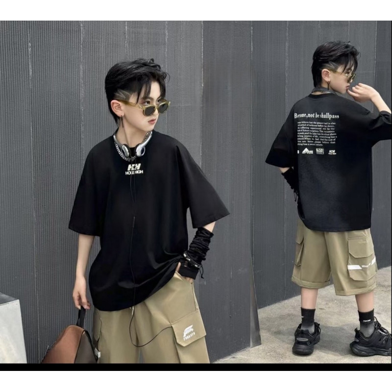 Футболка Arma оверсайз для мальчика  9-15 лет , Черный,  140