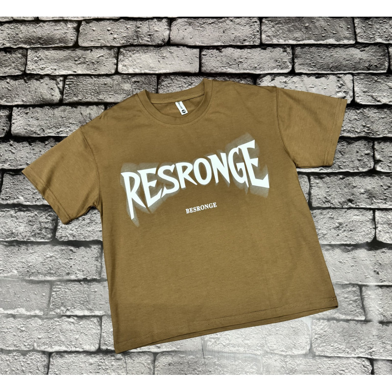 Футболка оверсайз Arma для мальчика  9-15 лет , Бежевый,  170