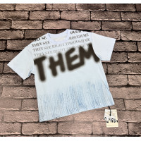 Футболка оверсайз Arma для мальчика 6-12 лет , Голубой,  146