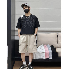 Шорты Lihong baggi карго для мальчика 8-13 лет багги широкие , 134, Бежевый