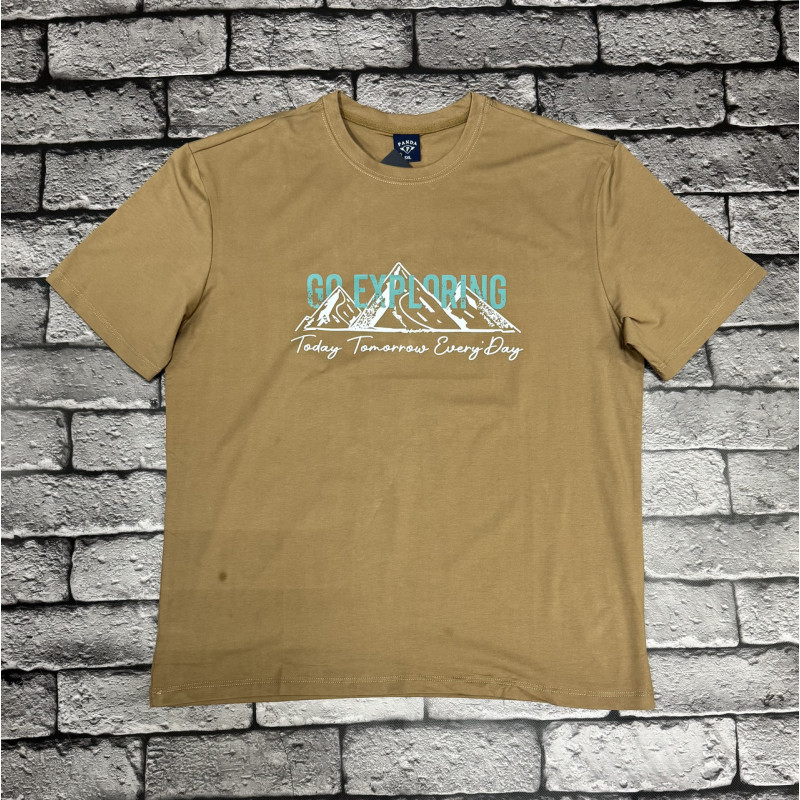 Футболка Panda мужская большого размера , 5XL,Белый