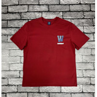 Футболка мужская Panda большого размера , 6XL,Бордовый