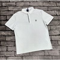 Футболка поло Panda мужская большого размера , XL,Белый