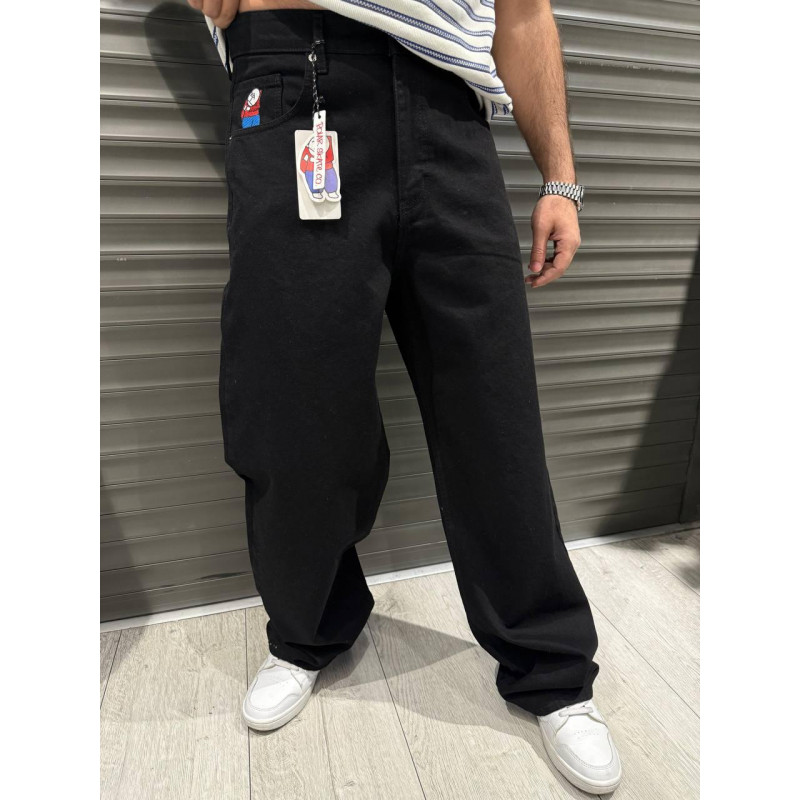 Джинсы скейтер Willmen Big Boy широкие для мальчика 9-17 лет , Черный 140