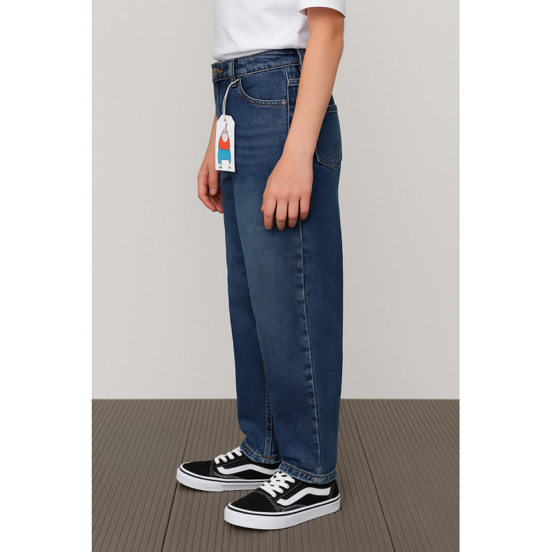 Джинсы скейтер Willmen Big Boy широкие для мальчика 9-17 лет  , Синий 140