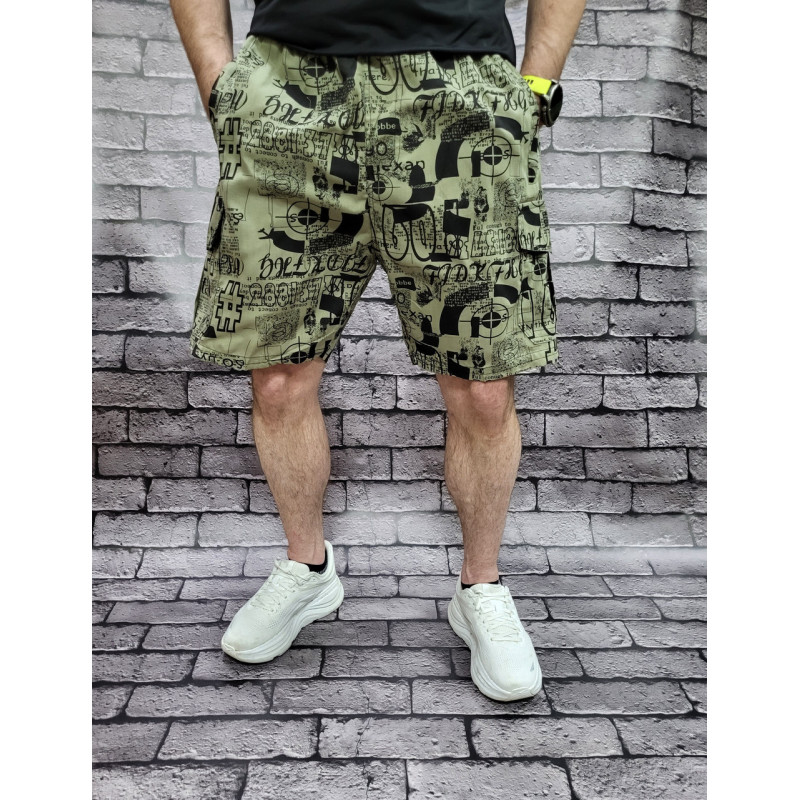 Шорты Sport большого размера мужские коттон , Бежевый, 8XL