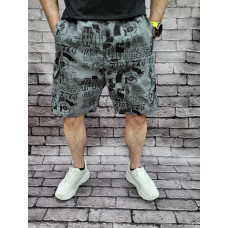 Шорты Sport большого размера мужские коттон , Серый, 4XL