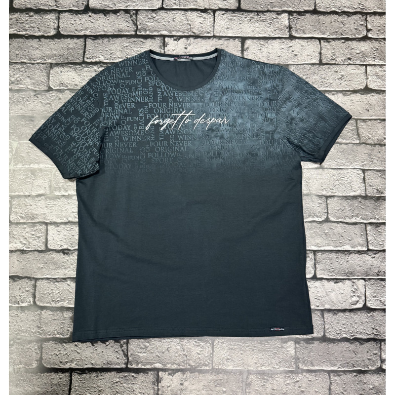 Футболка мужская  Red Down большого размера 6XL-9XL , 6XL,Графит