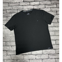 Мужская однотонная хлопковая футболка Red Down больших размеров ,6XL,Черный