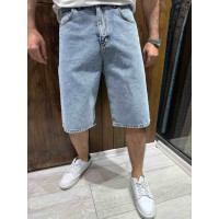 Шорты бермуды мужские Dime bagyy широкие 100% коттон , 34, Голубой