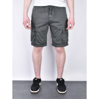 Мужские бриджи BaronJNS карго Турция — хлопок с эластаном, глубокие карманы, на резинке , 40, Серый