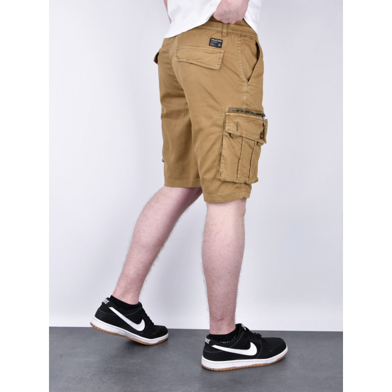 Мужские бриджи BaronJNS карго Турция — хлопок с эластаном, глубокие карманы, на резинке , 34, Горчичный