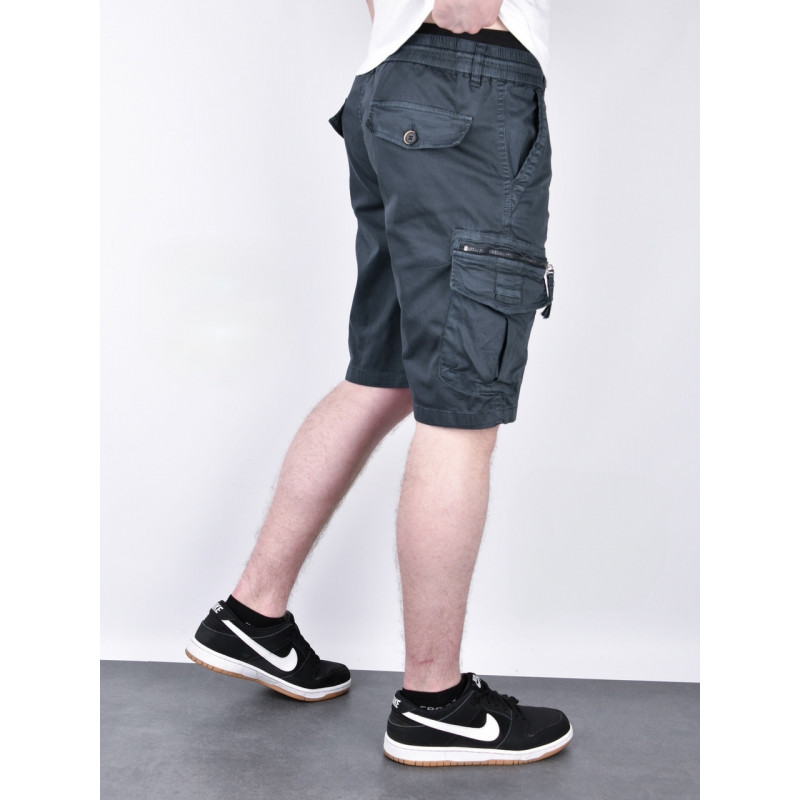 Мужские бриджи BaronJNS карго Турция — хлопок с эластаном, глубокие карманы, на резинке , 32, Графит