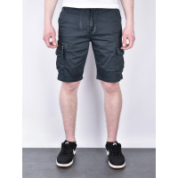 Мужские бриджи BaronJNS карго Турция — хлопок с эластаном, глубокие карманы, на резинке , 36, Графит