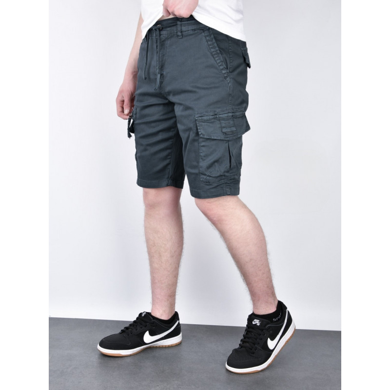 Мужские бриджи BaronJNS карго Турция — хлопок с эластаном, глубокие карманы, на резинке , 30, Графит