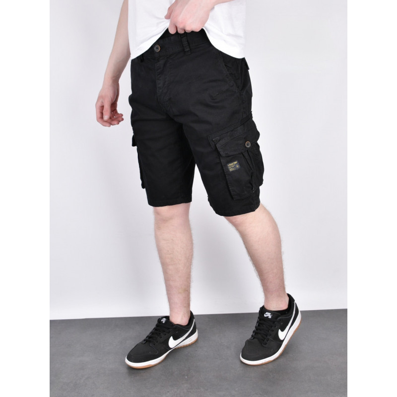 Мужские бриджи BaronJNS карго Турция — хлопок с эластаном, глубокие карманы, на резинке , 32, Черный