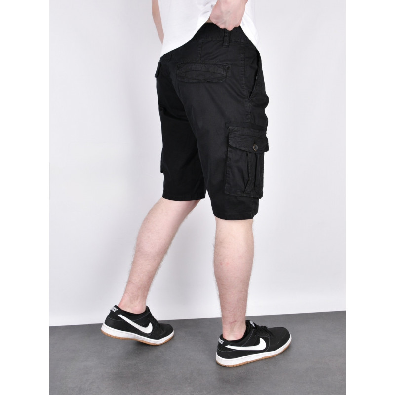 Мужские бриджи BaronJNS карго Турция — хлопок с эластаном, глубокие карманы, на резинке , 36, Черный