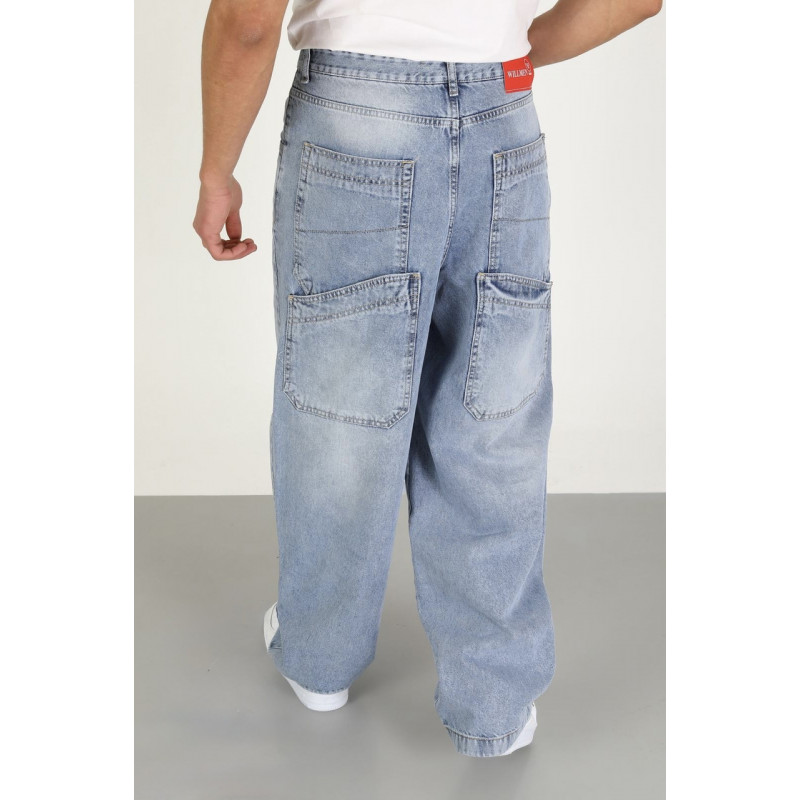 Джинсы мужские Willmen Super Baggy широкие скейтер багги , 31  Голубой