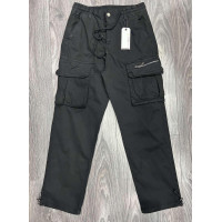 Мужские джинсы Iteno багги карго широкие коттон + эластан, уличный стиль, , 38, Черный