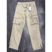 Мужские джинсы Iteno багги карго широкие коттон + эластан, уличный стиль, , 30, Бежевый