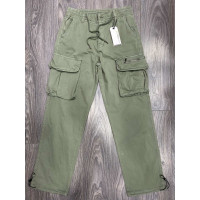 Мужские джинсы Iteno багги карго широкие коттон + эластан, уличный стиль, , 33, Зеленый