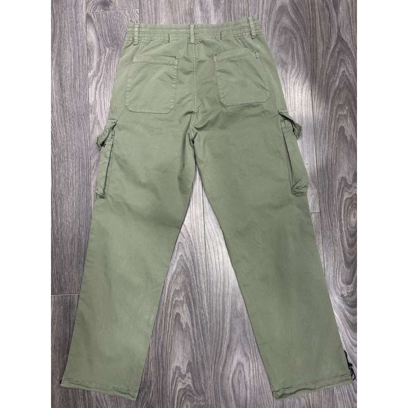 Мужские джинсы Iteno багги карго широкие коттон + эластан, уличный стиль, , 36, Зеленый