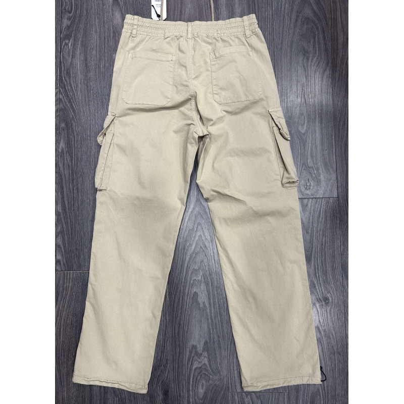 Мужские джинсы Iteno багги карго широкие коттон + эластан, уличный стиль, , 31, Бежевый