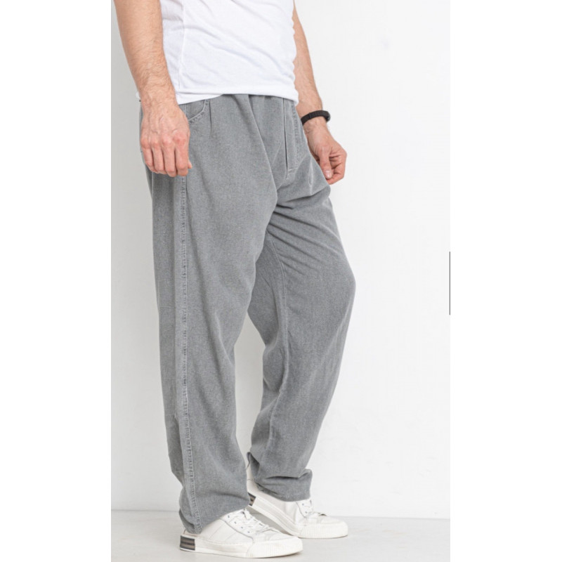 Мужские льняные брюки Ao Long — летние, хлопок, свободный крой, большие размеры, Турция , 34, Оливковый