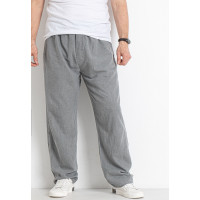 Мужские льняные брюки Ao Long — летние, хлопок, свободный крой, большие размеры, Турция , 34, Светло-серый