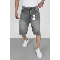 Мужские джинсовые шорты-бермуды Big Boy, широкие, 100% хлопок, Турция,31, Серый